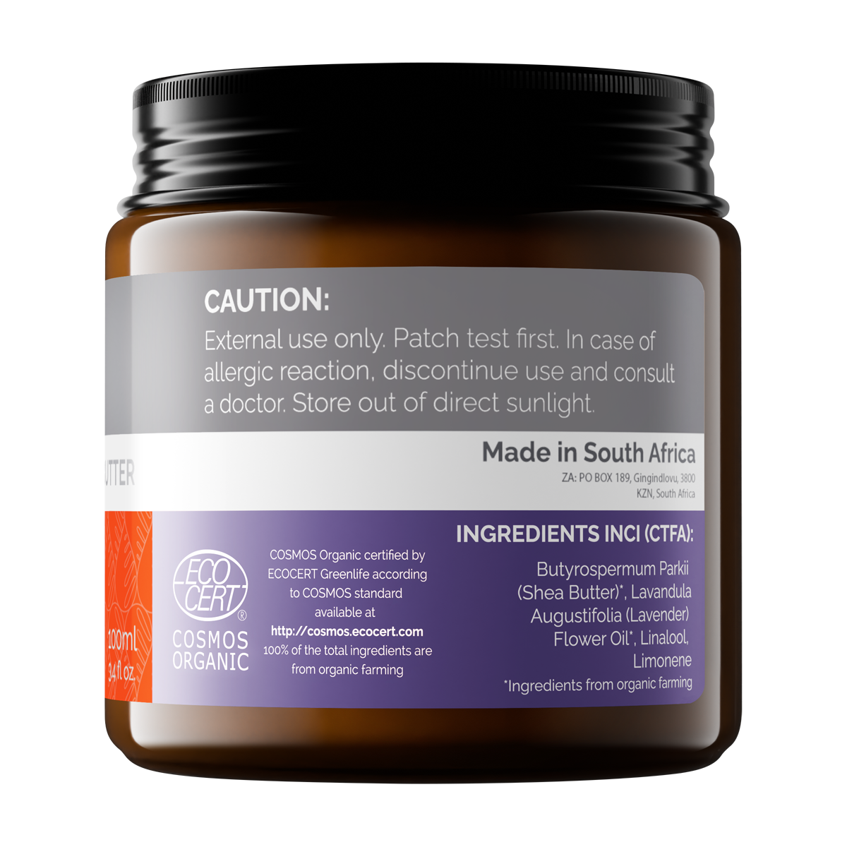 Organic Shea Butter - Lavender Scented 100ml