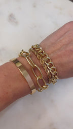 Curb Gold Cuban Four Set Chain Bracelets