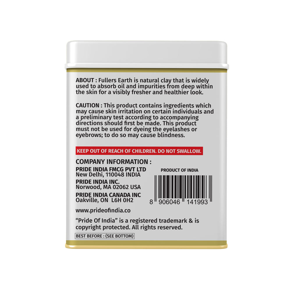 Face Glow- Fuller’s Earth w/ Rose & Aloe Vera- 12 Individual Sachets of Multani Mitti (10 gm each)- Reusable Brush & Tray Included