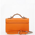 Studded Small Leather Crossbody Bag Orange Purse Cute Handbag  Women's Handbag