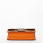 Studded Small Leather Crossbody Bag Orange Purse Cute Handbag  Women's Handbag